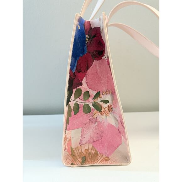 Ted Baker London Icon Bag Floral Tote Pink Multicolor Polyester Shopper - Picture 6 of 8